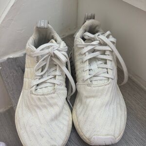 Adidas Cream Athletic Sneakers